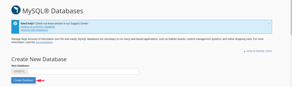 Create MySQL Database