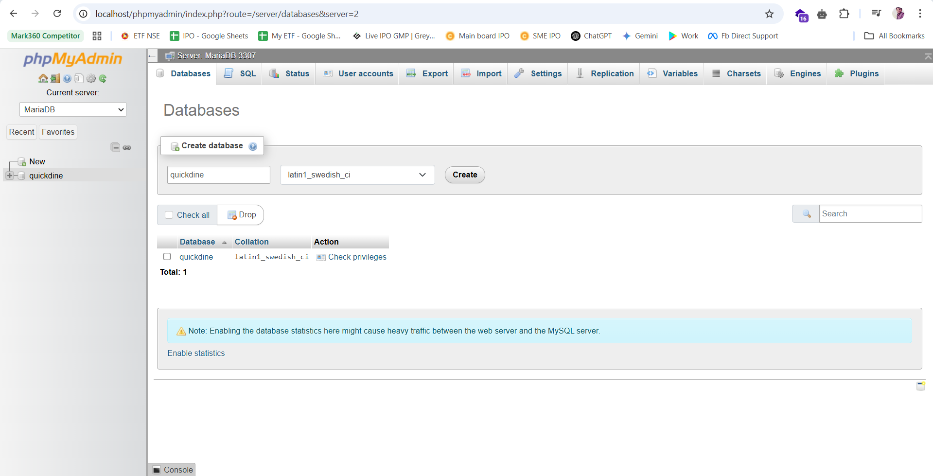 Creating a Database